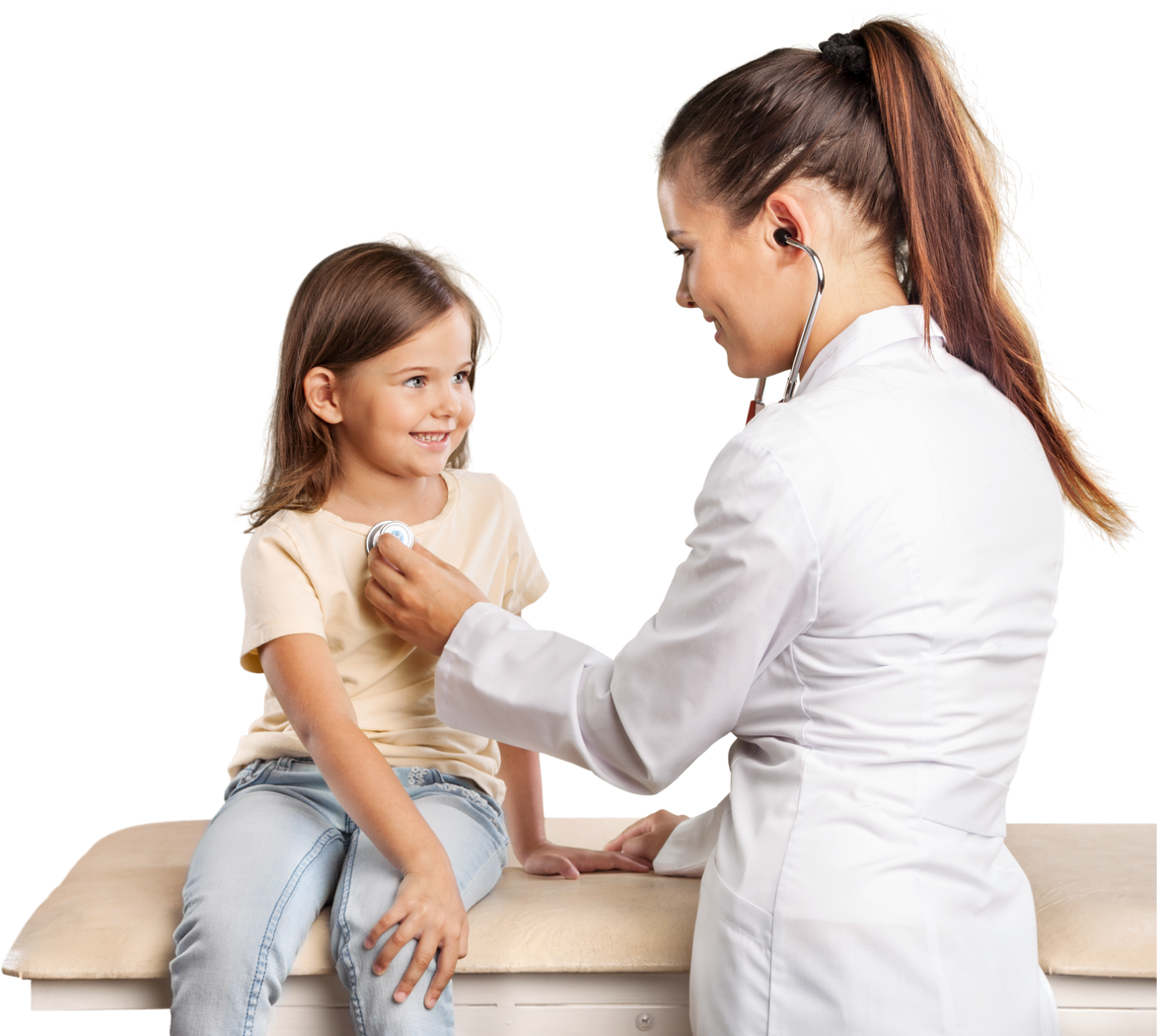 Pediatrician with Child Patient